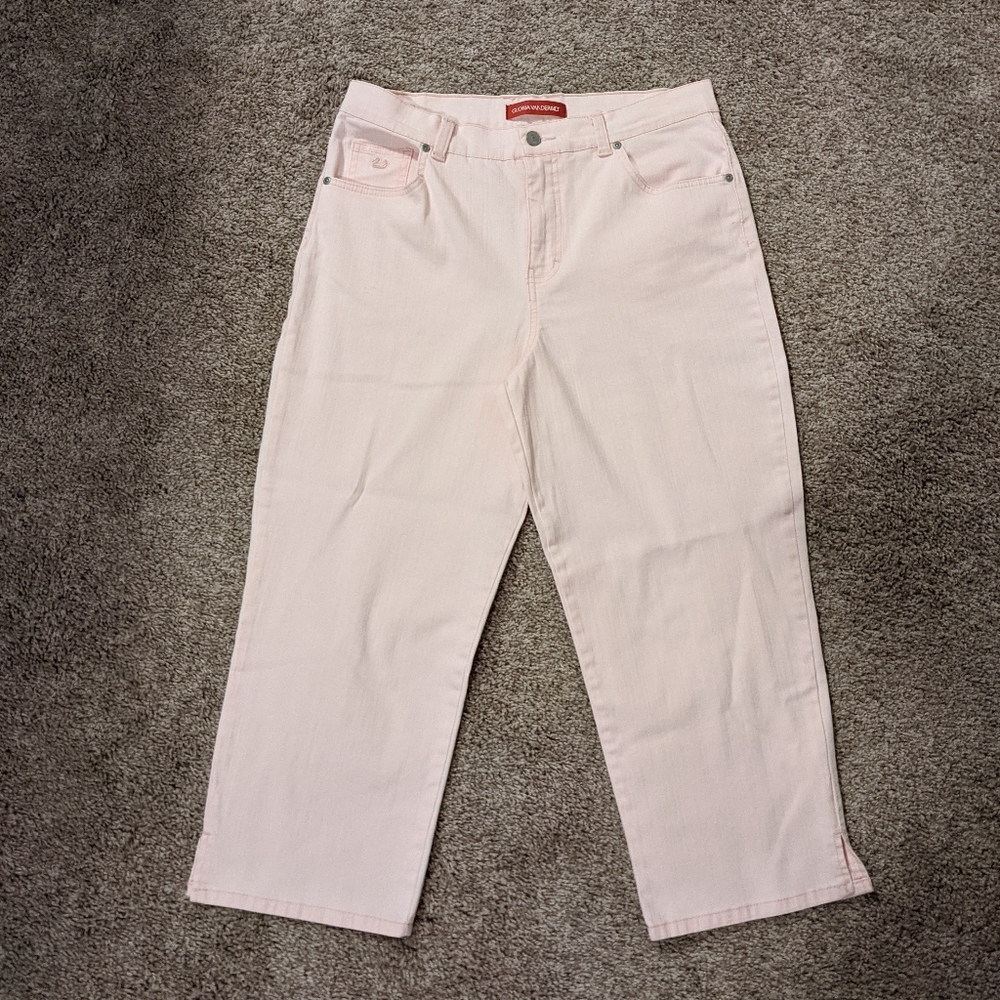 Gloria vanderbilt light pink capri jeans women's